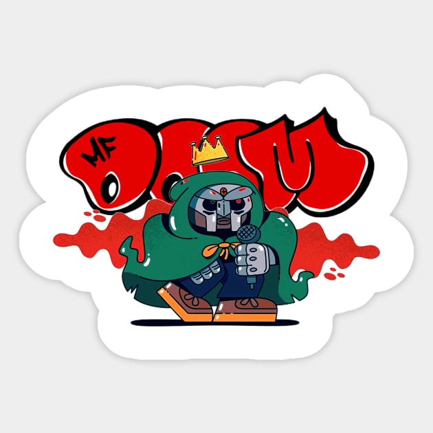 mf doom king Sticker by Mr.Skull & Grunge